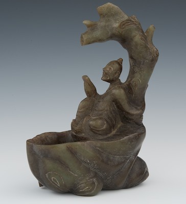 A Chinese Carved Hardstone Figural