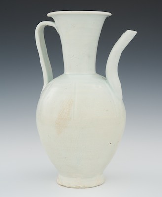 A Chinese Celadon Glaze Ewer In