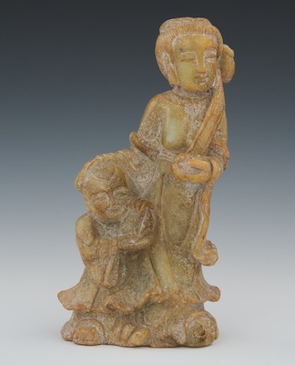 A Chinese Carved Hardstone of a