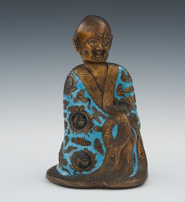 An Enameled Luohan Chinese Bronze 132c97