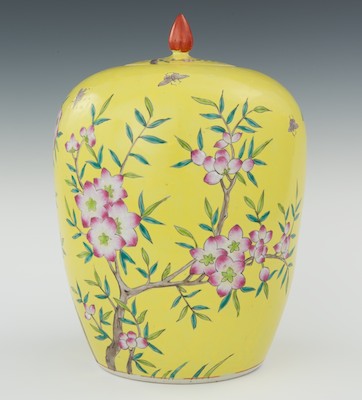 A Famille Jeune Covered Jar 20th Century