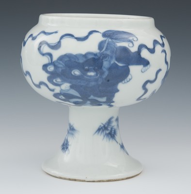 A Chinese Blue and White Pedestal Bowl