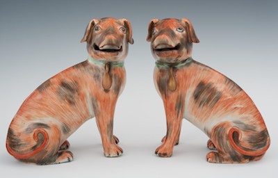 A Pair of Chinese Export Dogs Jiaqing 132cb6