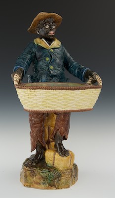 An English Majolica Blackamoor Figural