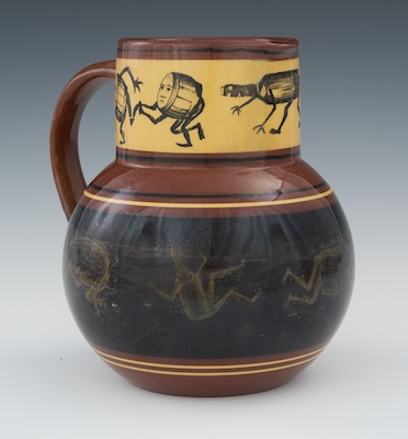 An Unusual Glazed Pottery Pitcher 132cea