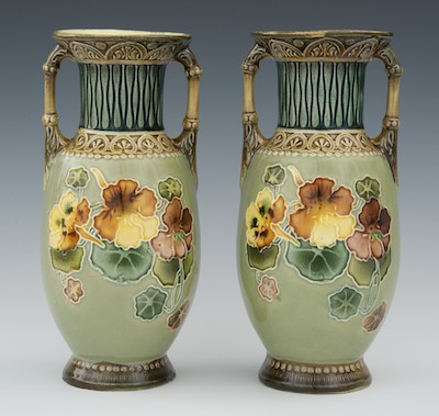 A Pair of Moorcroft Vases The matching