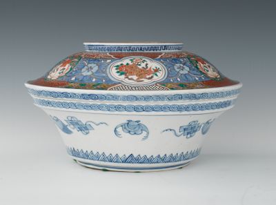 Large Chinese Imari Style Bowl 132dcd