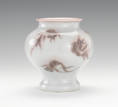 A Chinese Porcelain Vase with Fish