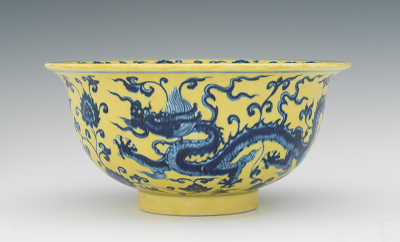 Chinese Porcelain Dragon Bowl with
