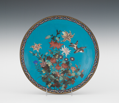 A Chinese Cloisonne Charger Unmarked 132df4