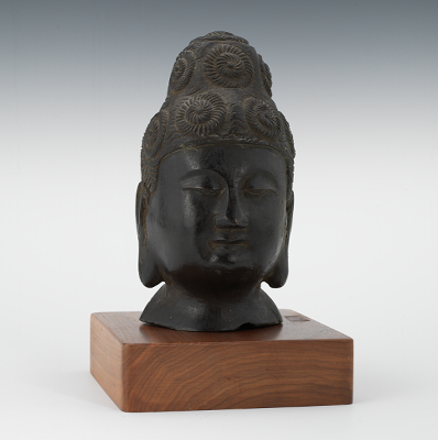 Bronze Buddha Head Two piece cast 132def