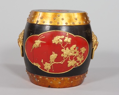 A Carved Chinese Storage Barrel