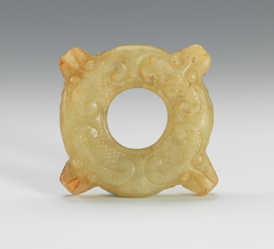 Chinese Carved Jade Ornament with 132e19