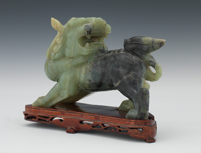 Carved Jade Mythical Lion Finely