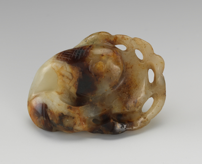 Chinese Carved Jade Fish with Clam 132e55