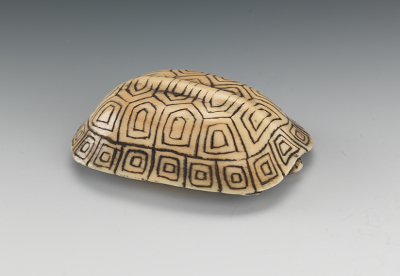 Carved Ivory Netsuke of a Turtle ca.