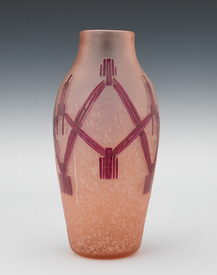 A Legras Cameo Glass Vase Pink