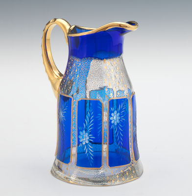 A Moser Style Glass Pitcher The 132ea0