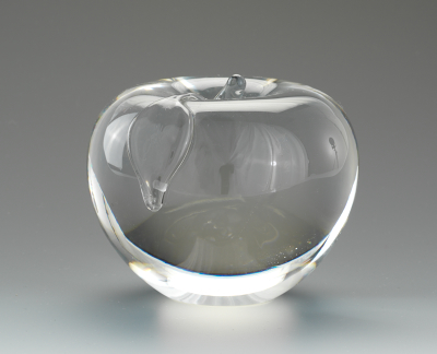 A Steuben Glass Apple Ornamental