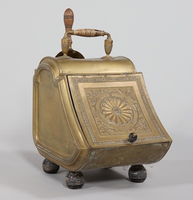 A Brass Coal Hod Scuttle 19th Century 132ed8