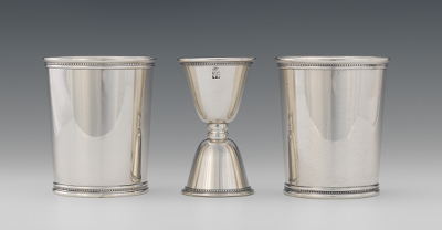 Two Sterling Silver Julip Cups & Matching
