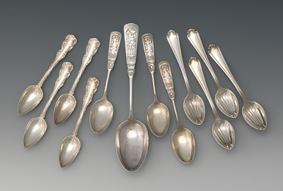Twelve Sterling Silver Spoons in