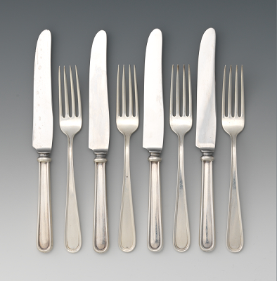 Four Sterling Forks and Four Knives