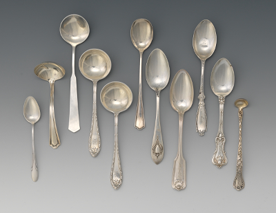 A Group of Eleven Miscellaneous Spoons/Ladles