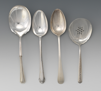 A Group of Four Sterling Silver Serving
