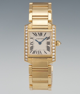 A Ladies Cartier Tank Francaise 18k