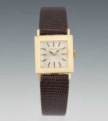 A Ladies Longines Dress Watch 14k yellow