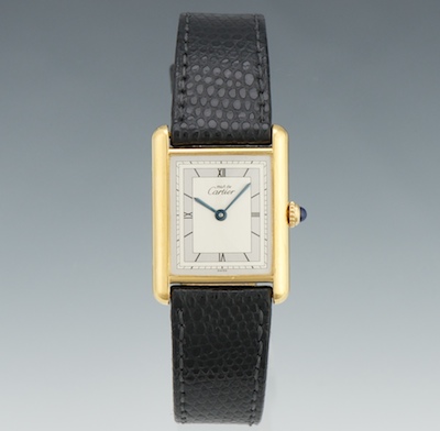 A Must de Cartier Tank Watch Vermeil