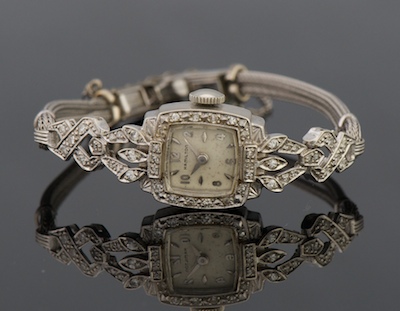 A Ladies' Gold and Diamond Hamilton