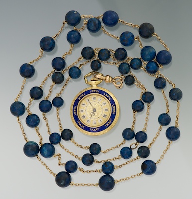 A Ladies' GENEVE 18k Gold and Enamel