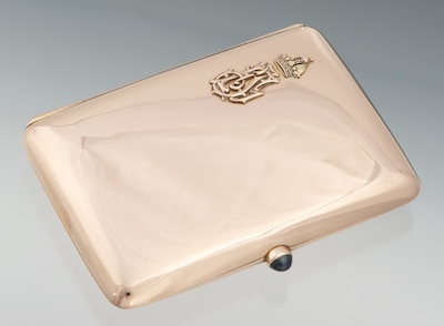 14K Rose Gold Cigarette Case with Monogram