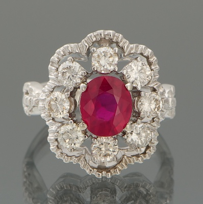 A Ladies Ruby and Diamond Ring 132f68