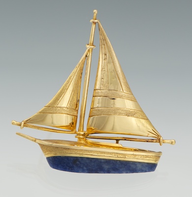 A Greek 18k Gold and Lapis Sail 132f6a