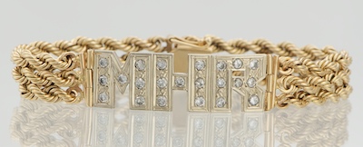 A Ladies Gold and Diamond Monogram 132f72