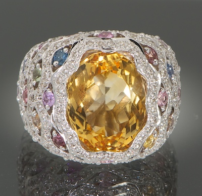 A Ladies Citrine Sapphire and 132f74