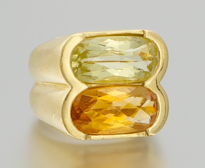 A Ladies' Citrine Ring 18k yellow