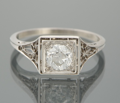 An Art Deco Diamond Ring 14k white 132f9e