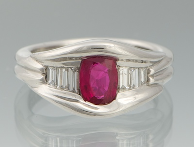 A Ladies Platinum Ruby and Diamond 132fa2