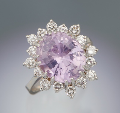 A Ladies' Pink Sapphire and Diamond