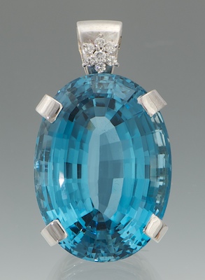 A Massive Blue Topaz and Diamond 132f9c