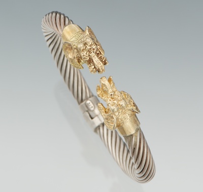 A Sterling Silver and Gold Elephant