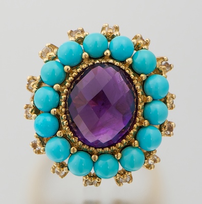 A Ladies Amethyst Turquoise and 132fe5