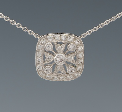 A Ladies Delicate Diamond Necklace 133005