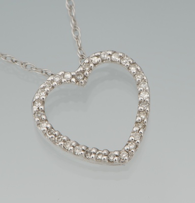A Ladies Diamond Heart Pendant 133007