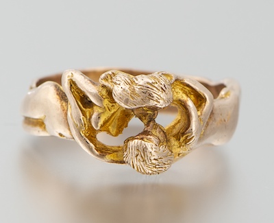 An Unusual Design Gold Ring 18k