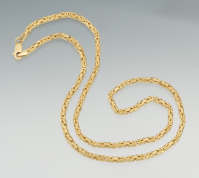 A Ladies 18k Gold Byzantine Chain 133010